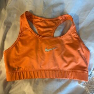 Nike Women's Bright Orange Dri-FIT Sports Bra